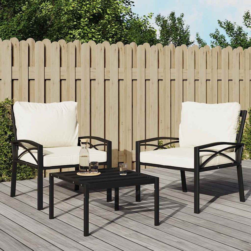 Gartenstühle mit Sandfarbigen Kissen, 2er Set