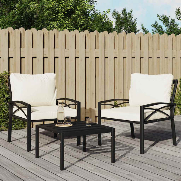 Gartenstühle mit Sandfarbigen Kissen, 2er Set
