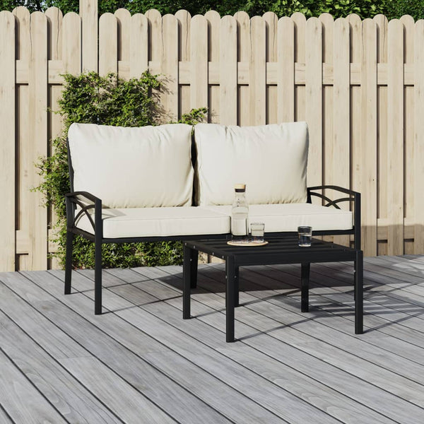 Gartenstühle mit Sandfarbigen Kissen, 2er Set