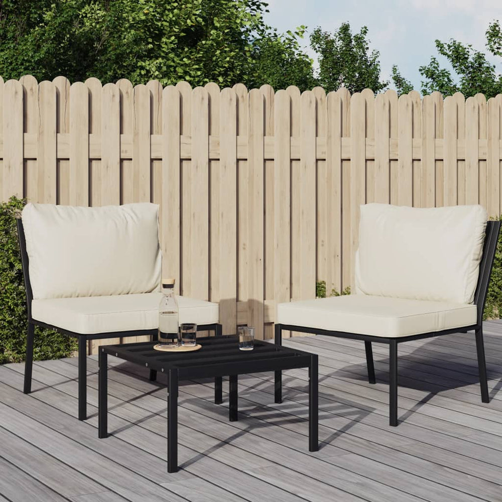 Gartenstühle mit Sandfarbigen Kissen, 2er Set