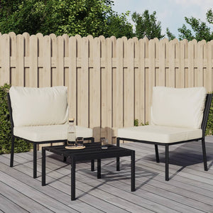 Gartenstühle mit Sandfarbigen Kissen, 2er Set
