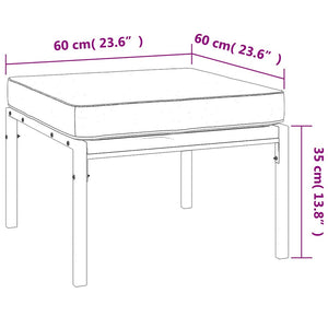 Gartenhocker 2er Set Sandfarben 60x60x35 cm