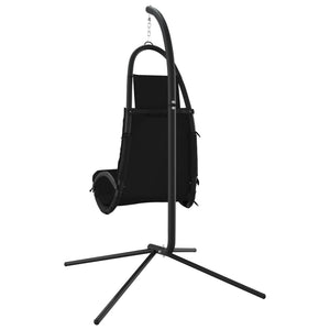 Garten Hängesessel mit Kissen, Schwarz