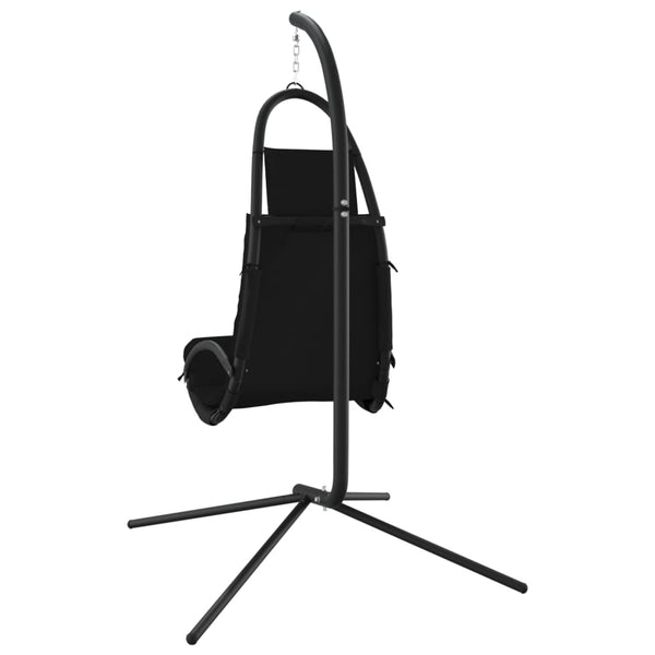 Garten Hängesessel mit Kissen, Schwarz