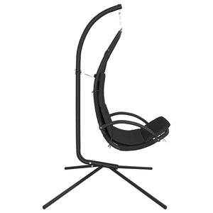 Garten Hängesessel mit Kissen Dunkelgrau