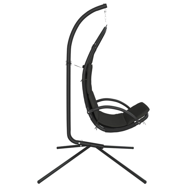 Garten Hängesessel mit Kissen Dunkelgrau