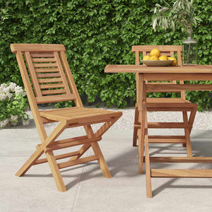 Klappbare Gartenstühle 2er Set Teakholz