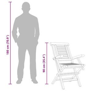 Klappbare Gartenstühle 2er Set Teakholz