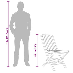 Klappbare Teak Gartenstühle, 2er Set