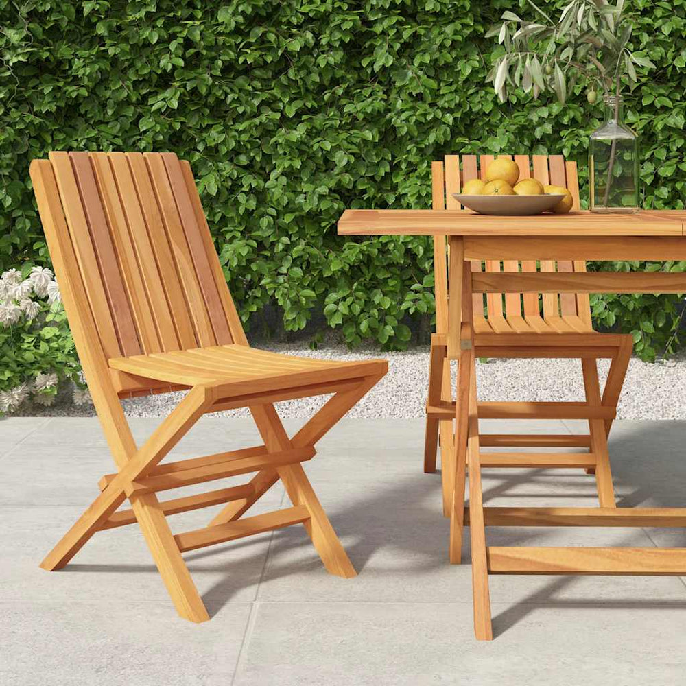Klappbare Teak Gartenstühle, 2er Set