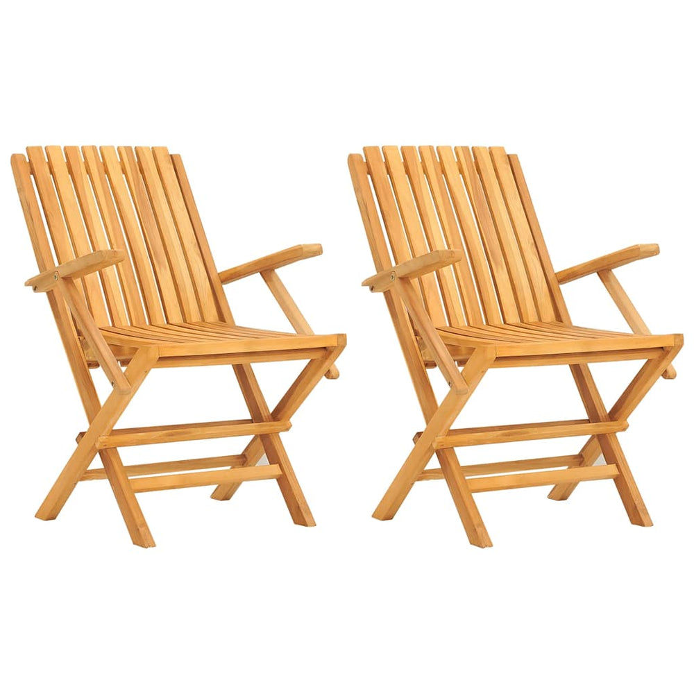 Klappbare Gartenstühle 2er Set Teakholz