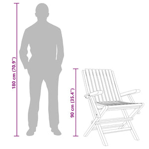 Klappbare Gartenstühle 2er Set Teakholz