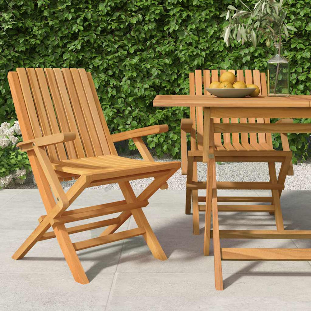 Klappbare Gartenstühle 2er Set Teakholz