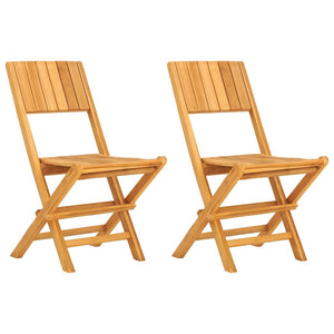 Klappbare Gartenstühle 2er Set Teakholz