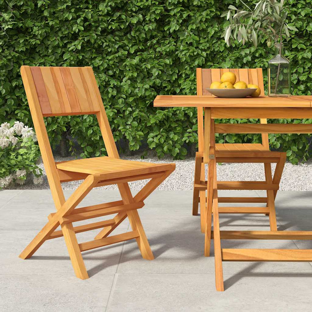 Klappbare Gartenstühle 2er Set Teakholz