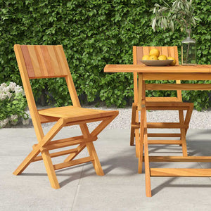 Klappbare Gartenstühle 2er Set Teakholz