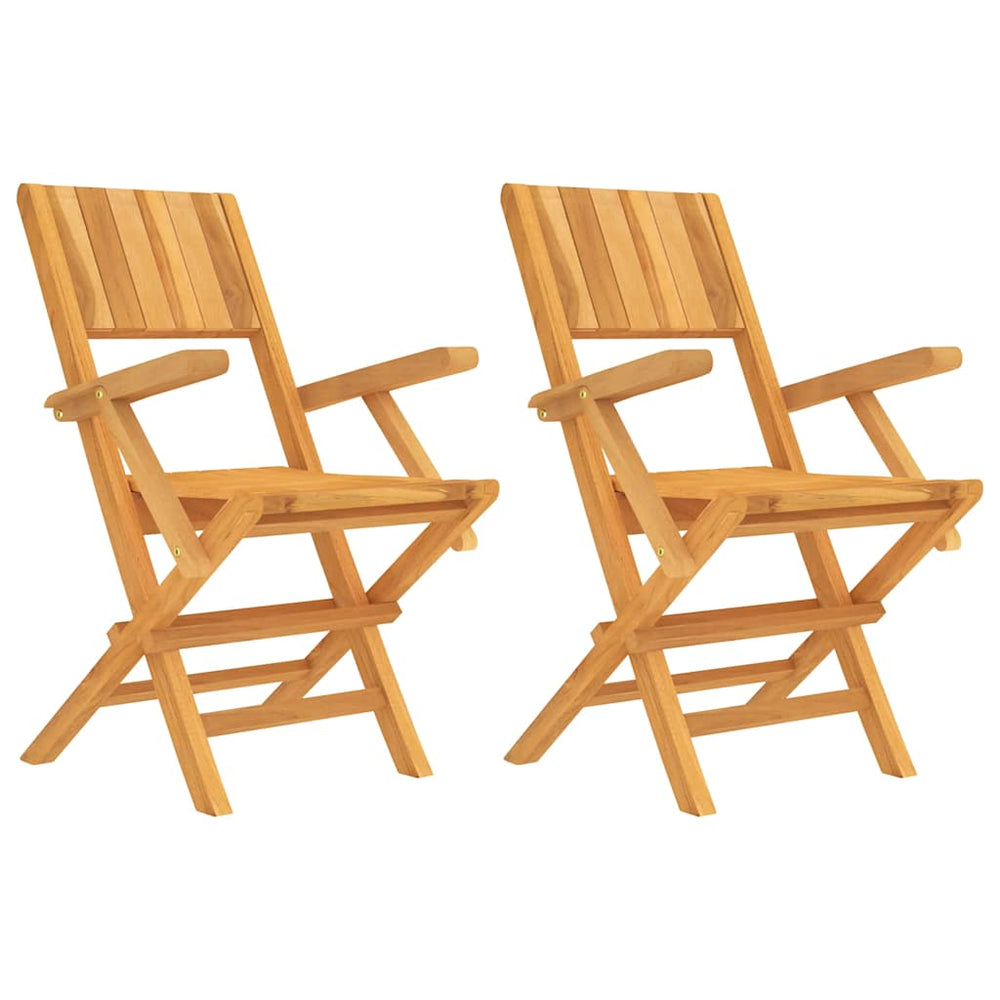 Klappbare Teak Gartenstühle 2er Set