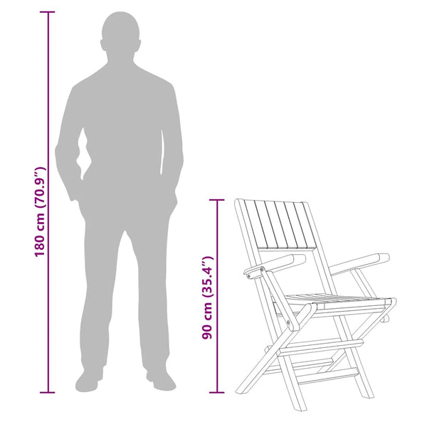 Klappbare Teak Gartenstühle 2er Set