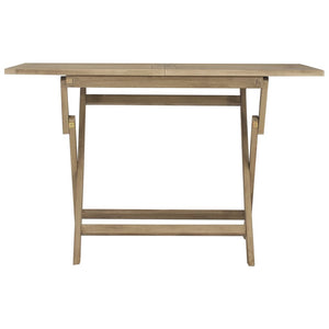 Klappbarer Gartentisch Grau Teak 120x70 cm