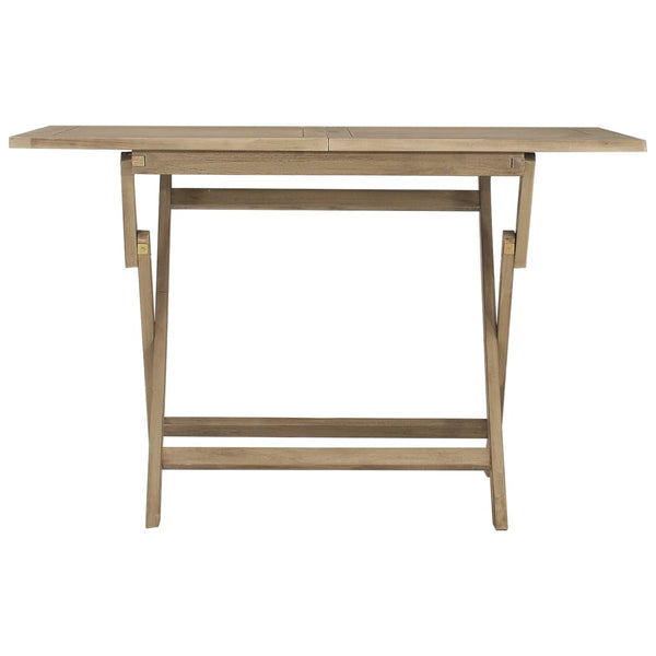 Klappbarer Gartentisch Grau Teak 120x70 cm