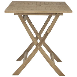 Klappbarer Gartentisch Grau Teak 120x70 cm