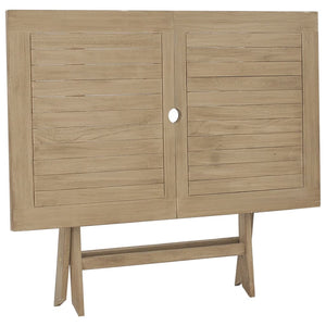 Klappbarer Gartentisch Grau Teak 120x70 cm