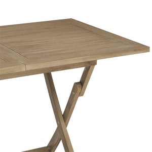 Klappbarer Gartentisch Grau Teak 120x70 cm