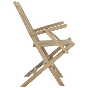 Klappbare Gartenstühle 2er Set Teak Grau