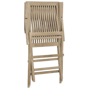 Klappbare Gartenstühle 2er Set Teak Grau