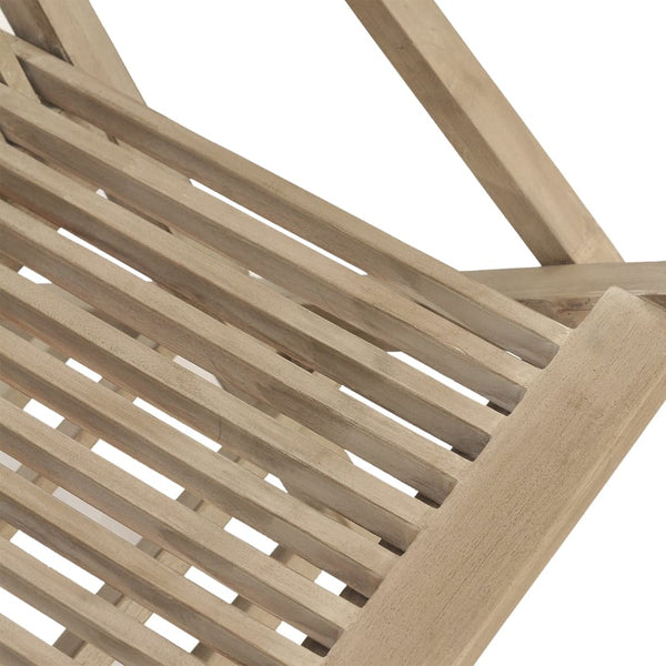 Klappbare Gartenstühle 2er Set Teak Grau