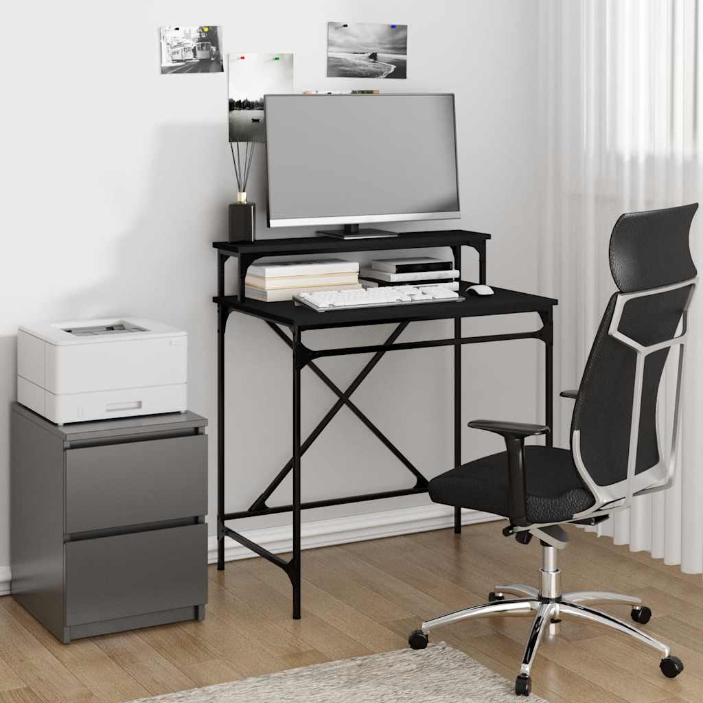 Schwarzer Schreibtisch 80x50x90 cm