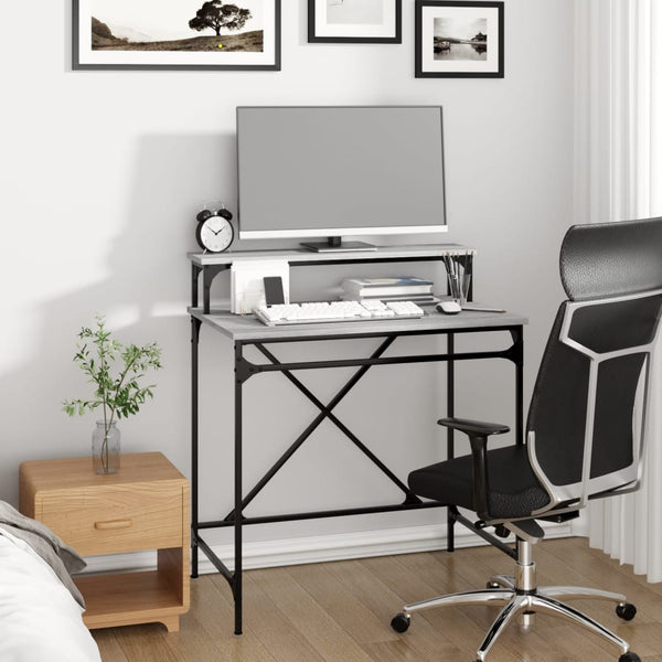 Schreibtisch Grau Sonoma 80x50x90 cm