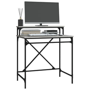 Schreibtisch Grau Sonoma 80x50x90 cm