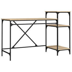 Schreibtisch Sonoma Eiche mit Regal 135cm