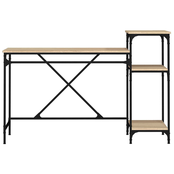 Schreibtisch Sonoma Eiche mit Regal 135cm