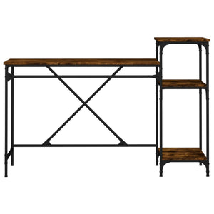 Schreibtisch mit Regal Räuchereiche 135cm