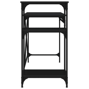 Schreibtisch mit Regal Schwarz 105cm