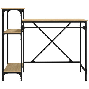 Schreibtisch Sonoma Eiche mit Regal 105cm