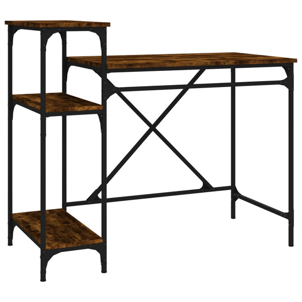 Schreibtisch mit Regal Räuchereiche 105cm
