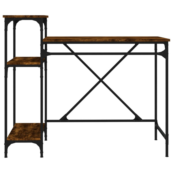 Schreibtisch mit Regal Räuchereiche 105cm