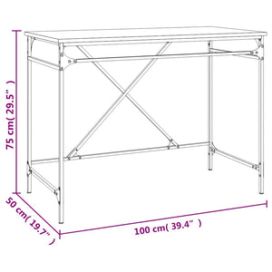 Schreibtisch Räuchereiche 100x50 cm
