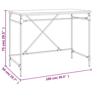 Schreibtisch Grau Sonoma 100x50 cm