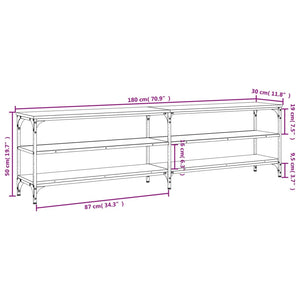 TV-Schrank Braun Eiche 180x30x50 cm