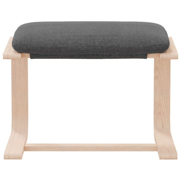 Dunkelgrauer Stoff-Fußhocker 51x41x40 cm