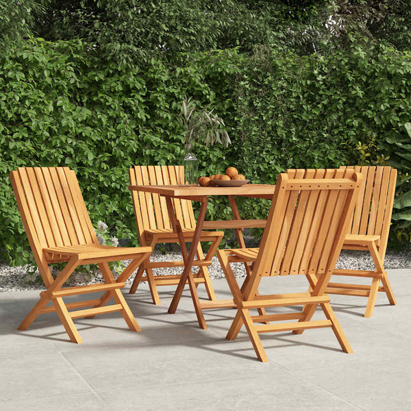 Gartenstühle 4 Stk. Klappbar 47x47x89 cm Massivholz Teak