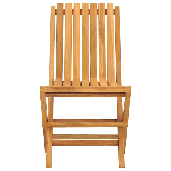 vidaXL Chaises de jardin pliables 8 pcs 47x47x89 cm Bois de teck massif