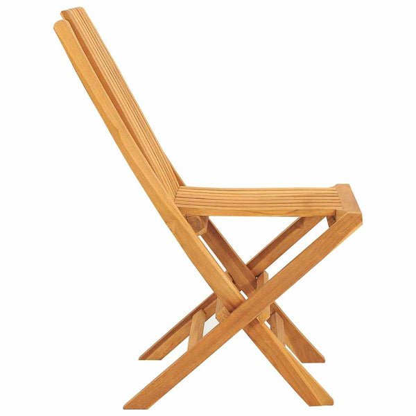 vidaXL Chaises de jardin pliables 8 pcs 47x47x89 cm Bois de teck massif