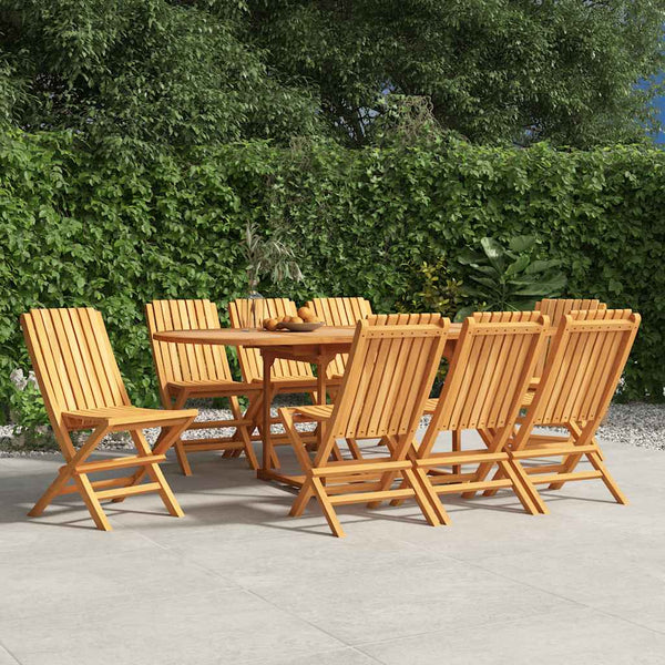 vidaXL Chaises de jardin pliables 8 pcs 47x47x89 cm Bois de teck massif