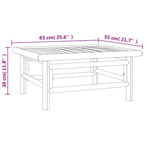 10-tlg. Garten-Lounge-Set mit Hellgrauen Kissen Bambus