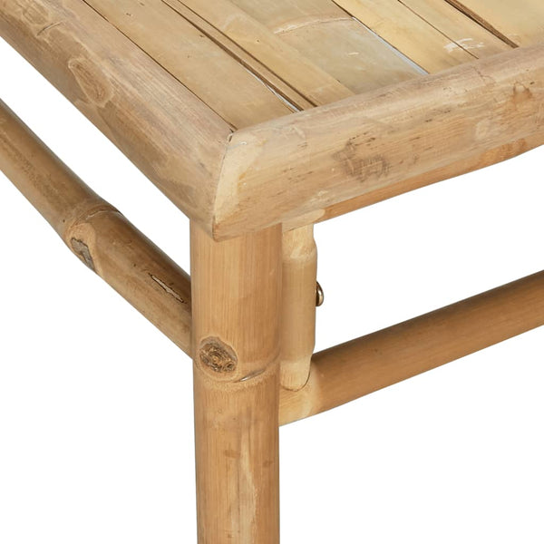 11-tlg. Garten-Lounge-Set mit Hellgrauen Kissen Bambus